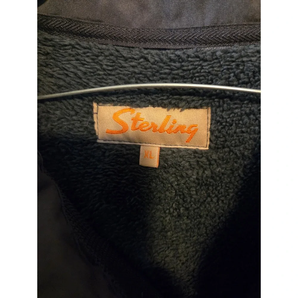Vintage Sterling Gray Full Zip Fleece Lined Workwear Jacket XL